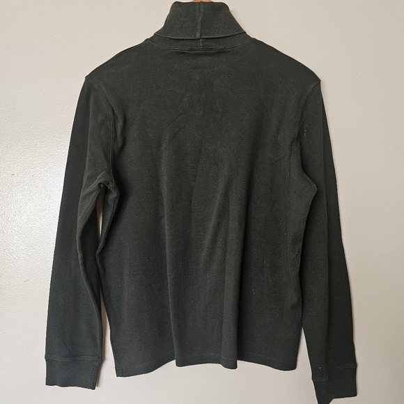 VTG Lauren Ralph Lauren Green Cotton Turtleneck Long Sleeve L Preppy Old Money - Picture 3 of 7